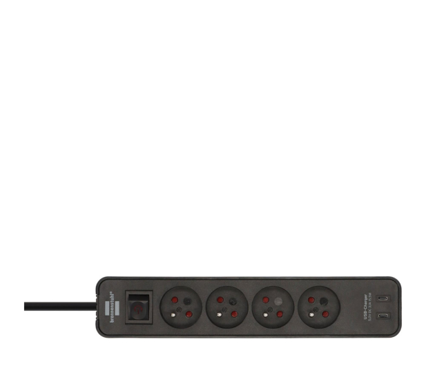 BRENNENSTUHL LISTWA ZASILAJĄCA "ECOLOR" 4 GN 1,5M CZARNA 2XUSB-C 15,5W - 1326712 - zdjęcie 3
